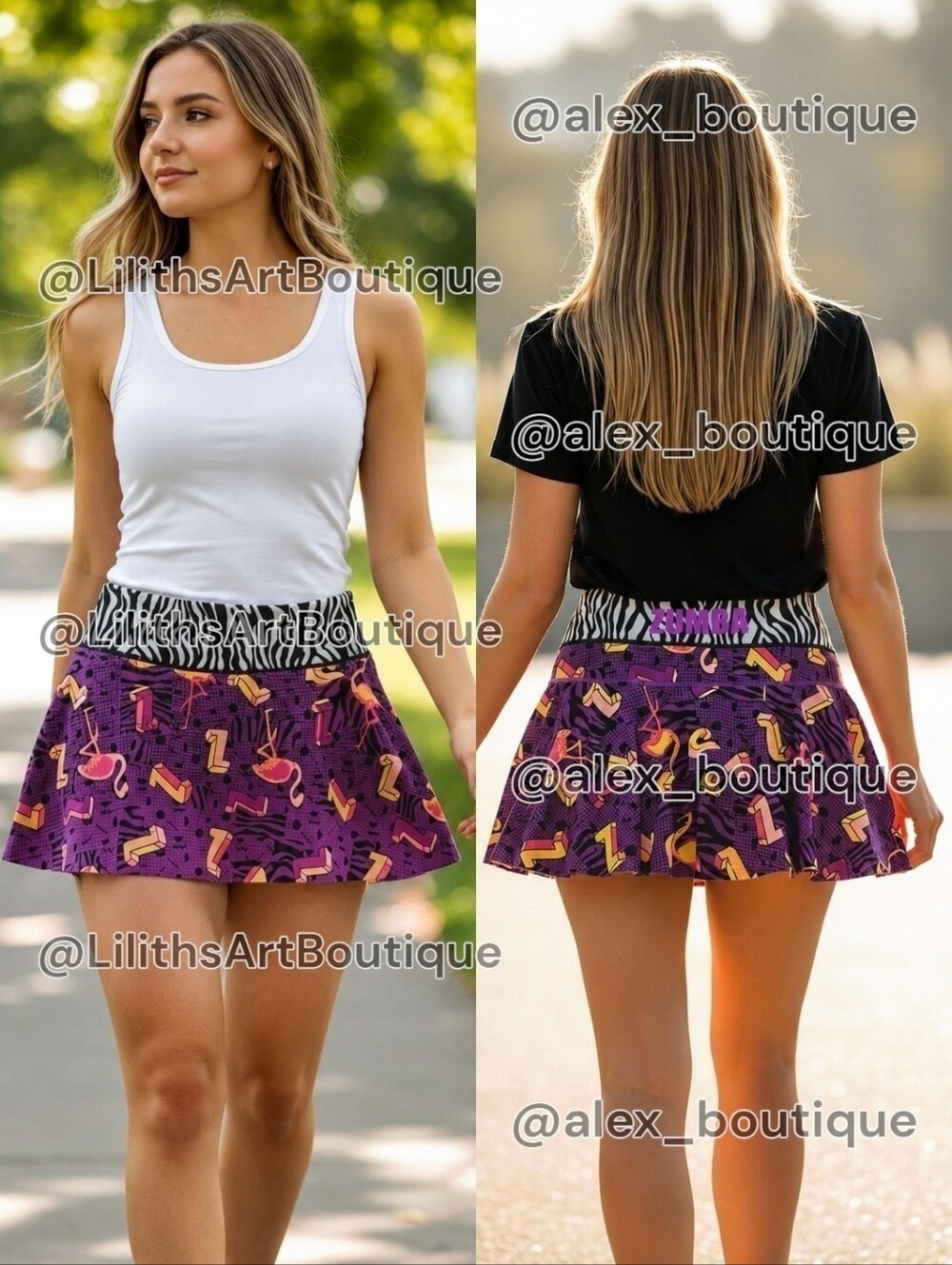Zumba I Want My Zumba Skort Purple Power Large (E164)